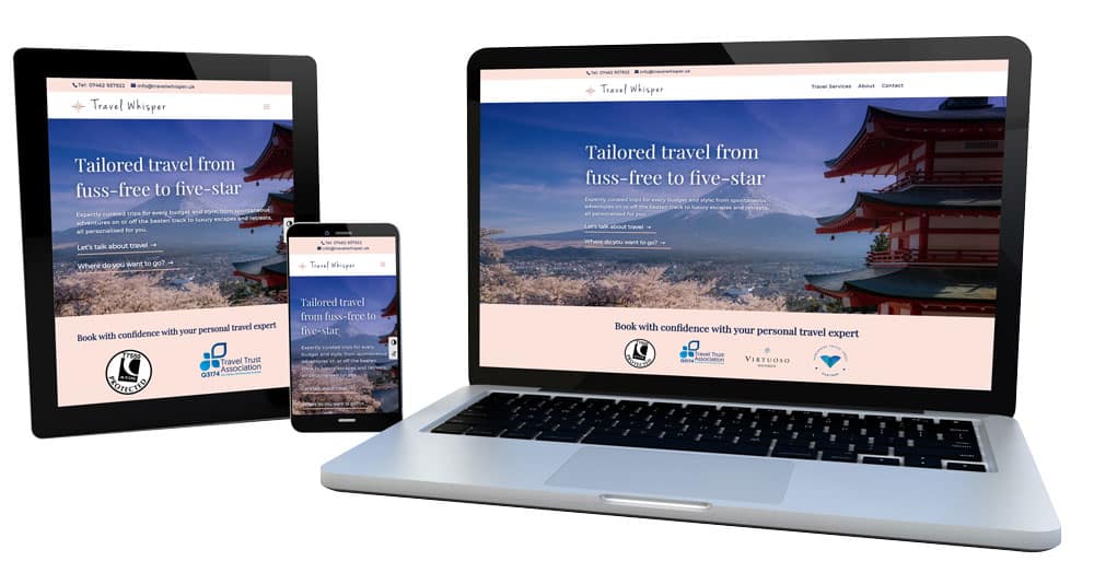 Travel Whisper website design Travel Whisper website design