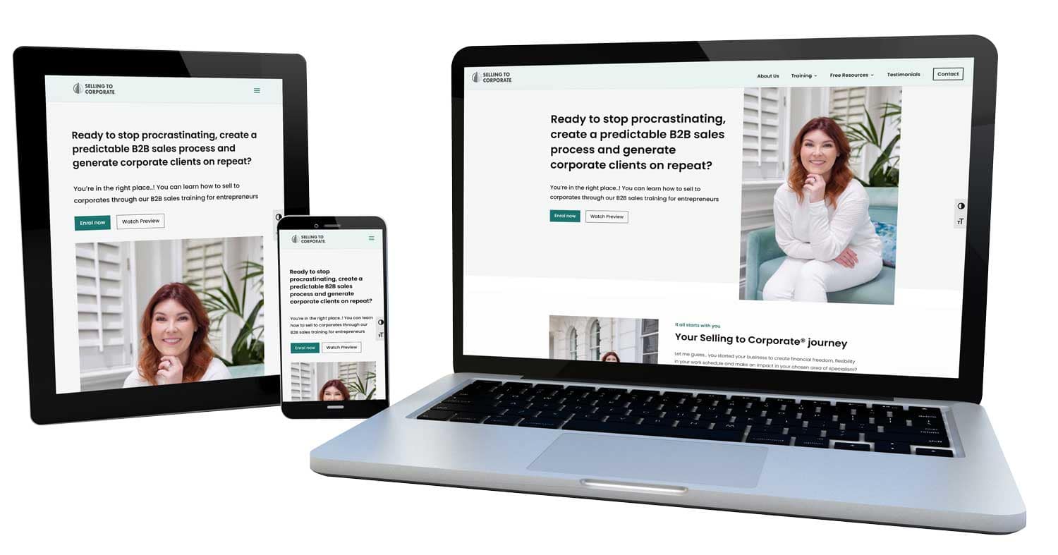 Selling to Corporate® website